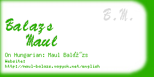 balazs maul business card